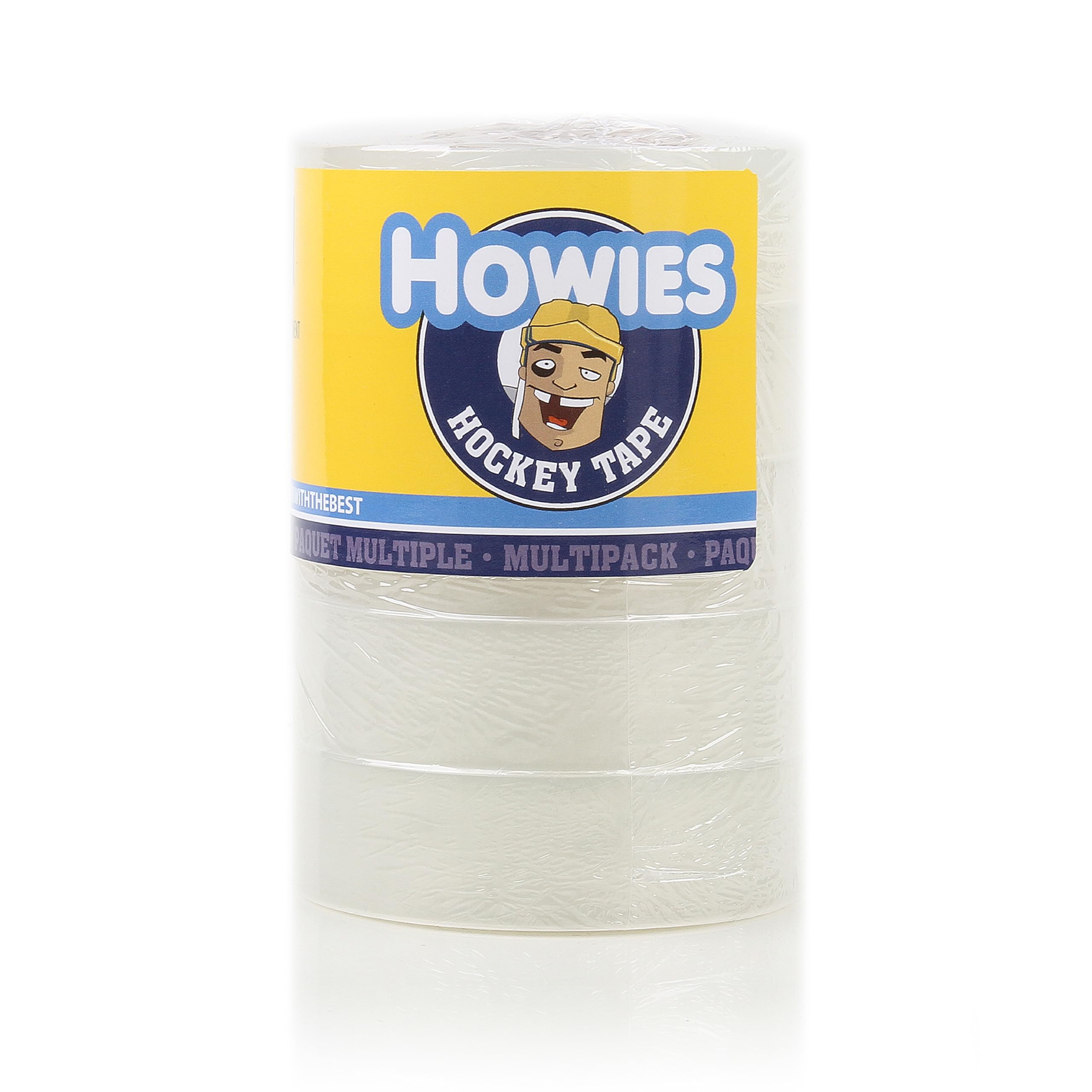 Howies Hockey - Clear Hockey Tape 5 Pack - Shin Pad/Sock Tape - Strong Grip, Long-Lasting Adhesive for Ice Hockey, Soccer, Athletics - 1 Inch x 25 Yards - Professional Quality