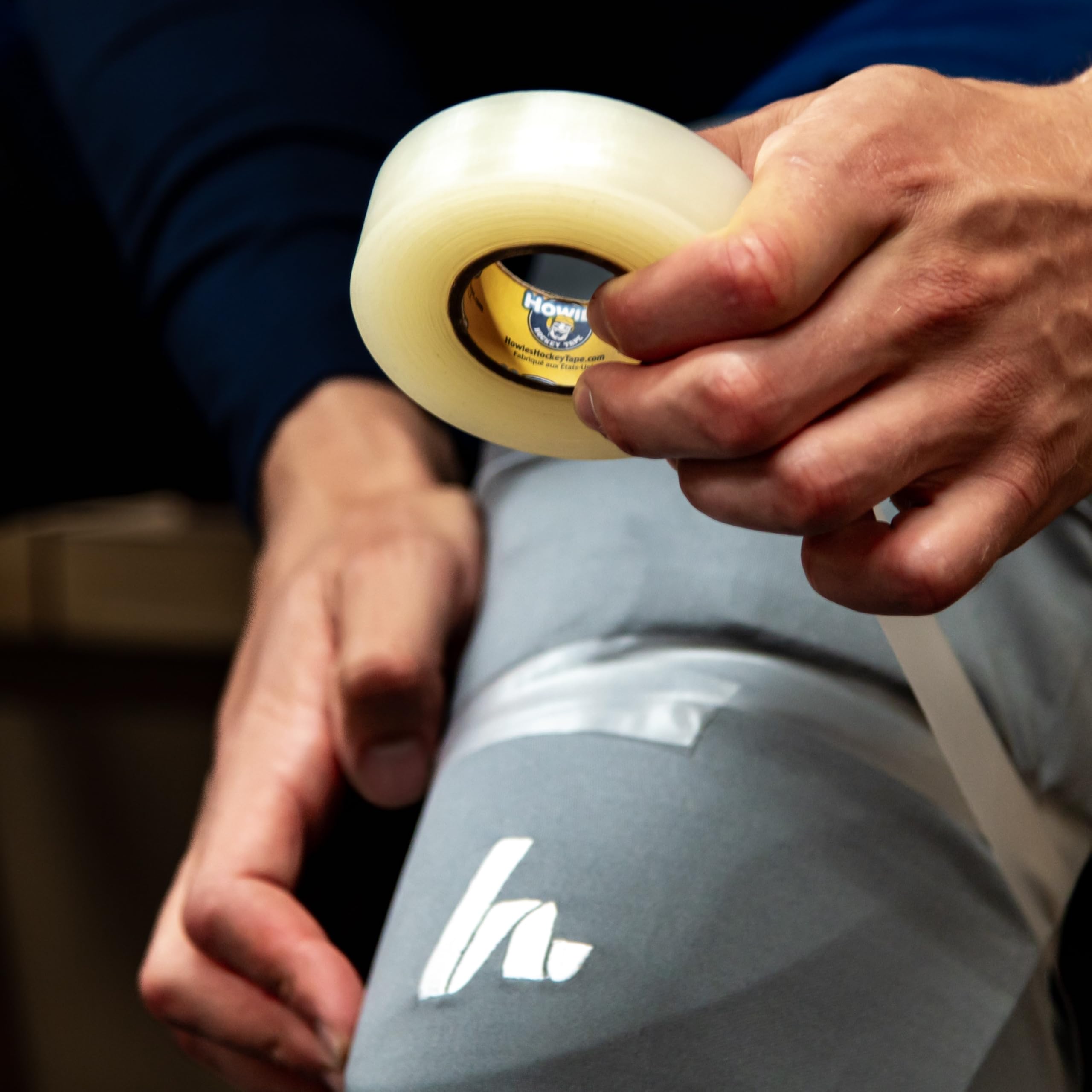 Howies Hockey - Clear Hockey Tape 5 Pack - Shin Pad/Sock Tape - Strong Grip, Long-Lasting Adhesive for Ice Hockey, Soccer, Athletics - 1 Inch x 25 Yards - Professional Quality