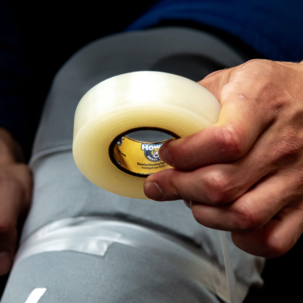 Howies Hockey - Clear Hockey Tape 5 Pack - Shin Pad/Sock Tape - Strong Grip, Long-Lasting Adhesive for Ice Hockey, Soccer, Athletics - 1 Inch x 25 Yards - Professional Quality