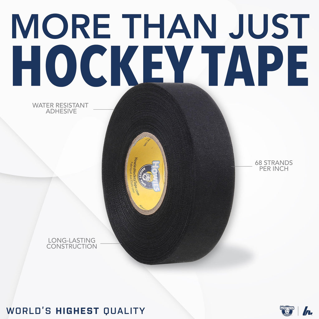 Howies Hockey - Clear Hockey Tape 5 Pack - Shin Pad/Sock Tape - Strong Grip, Long-Lasting Adhesive for Ice Hockey, Soccer, Athletics - 1 Inch x 25 Yards - Professional Quality