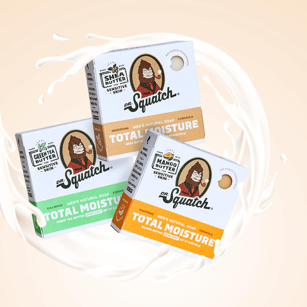 Dr. Squatch All Natural Bar Soap for Men with Heavy Grit, 3 Pack, Pine Tar