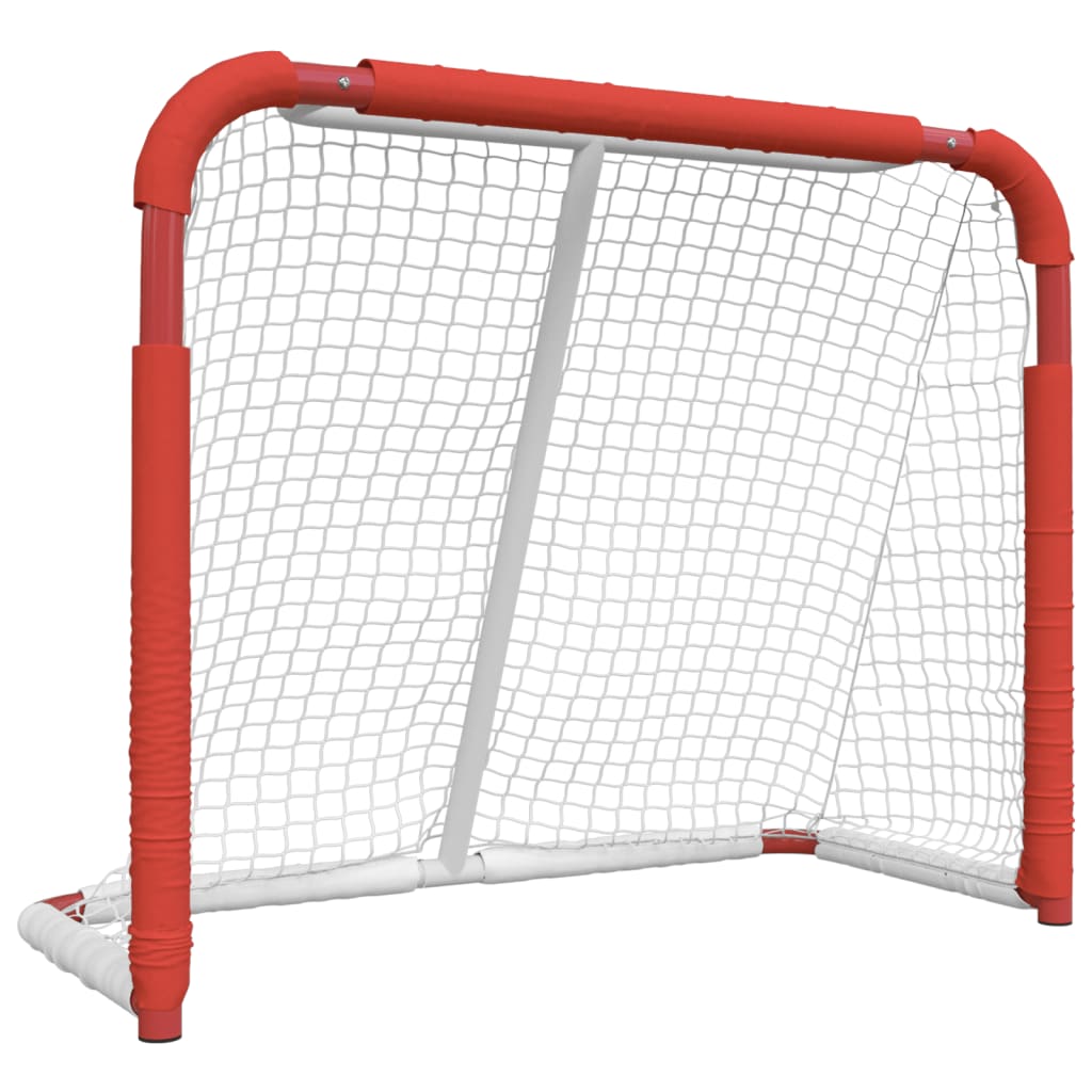 vidaXL Hockey Goal Field Hockey Goal Hockey Equipment Red and White Polyester