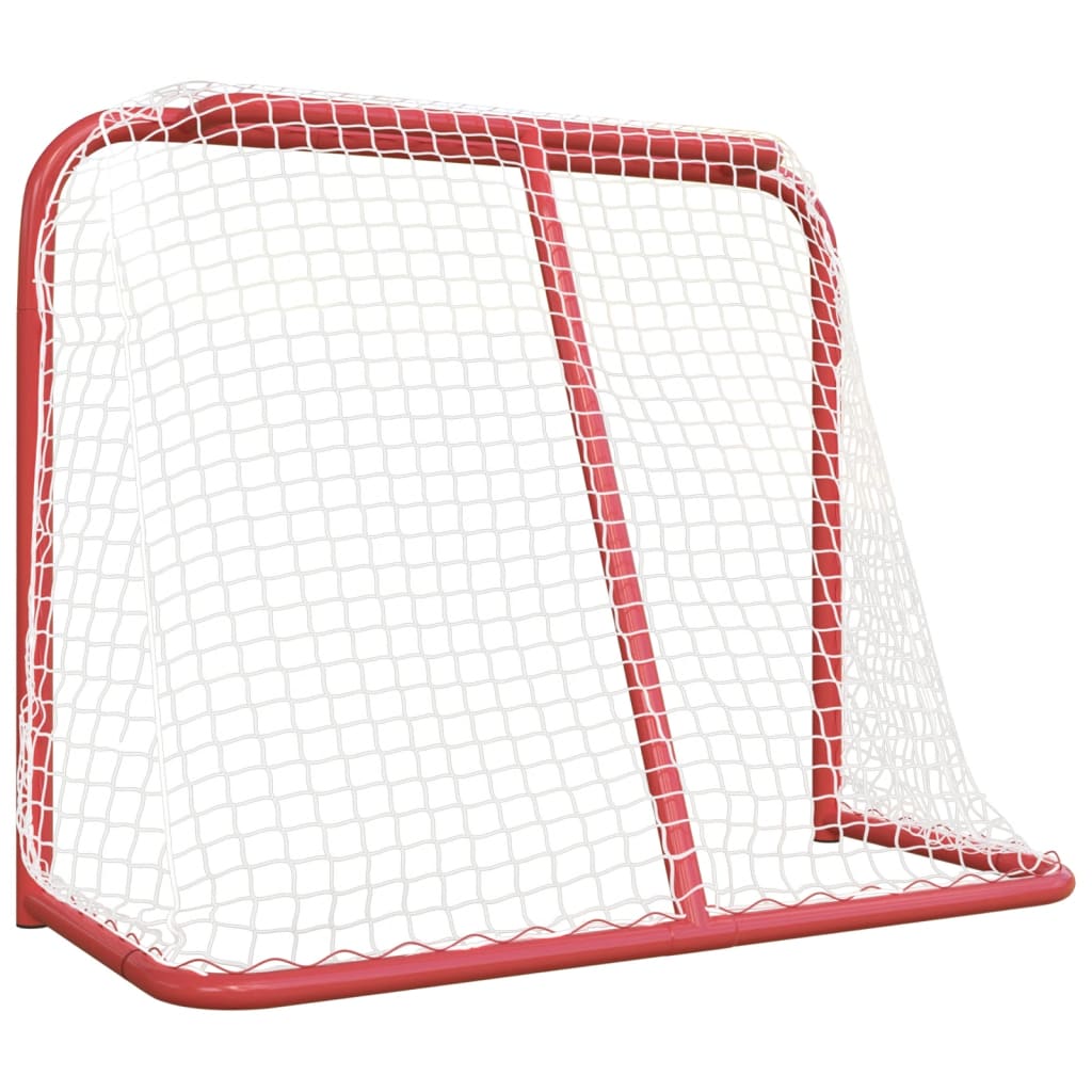 vidaXL Hockey Goal Field Hockey Goal Hockey Equipment Red and White Polyester