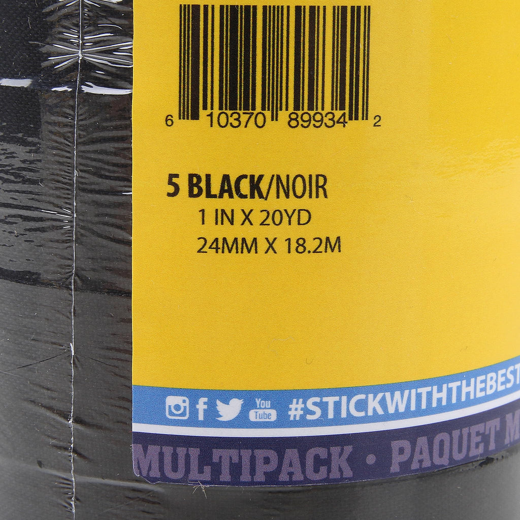 Howies Hockey - Clear Hockey Tape 5 Pack - Shin Pad/Sock Tape - Strong Grip, Long-Lasting Adhesive for Ice Hockey, Soccer, Athletics - 1 Inch x 25 Yards - Professional Quality