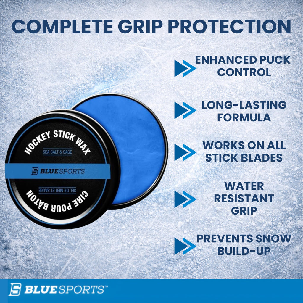 Hockey Stick Wax, Ultimate Grip & Snow Protection, Improves Puck Control, 2.8oz / 80g
