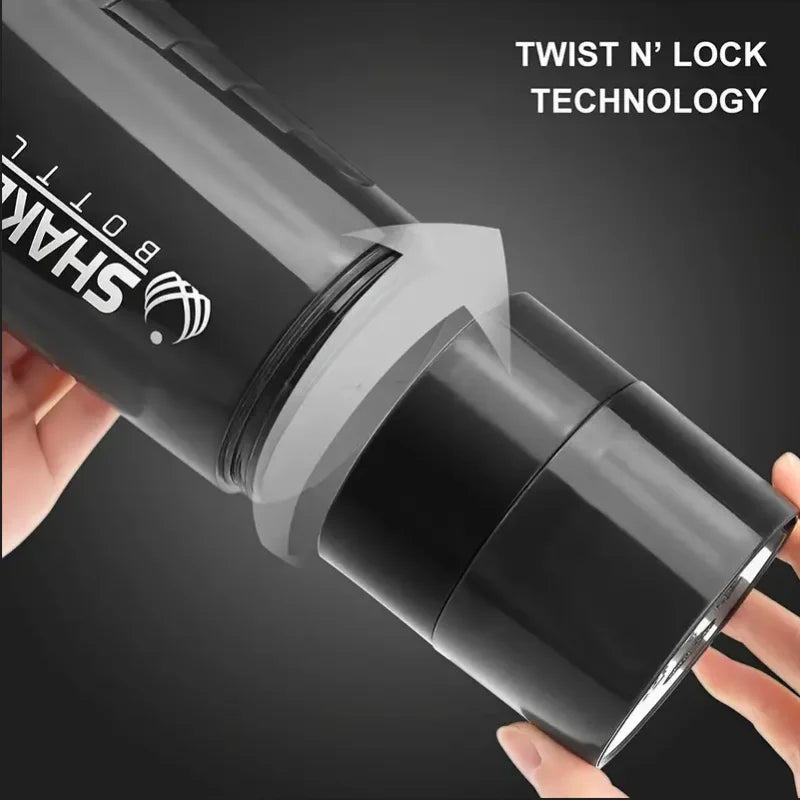 Power Shaker Bottle with added Supplement Containers included