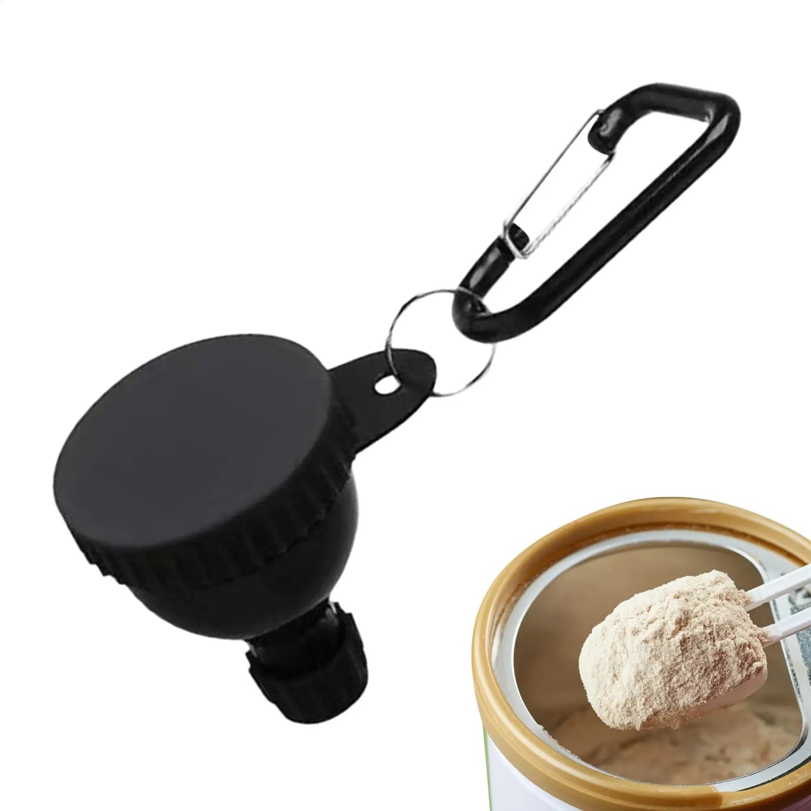 Protein Powder Travel Container with Keychain Funnel