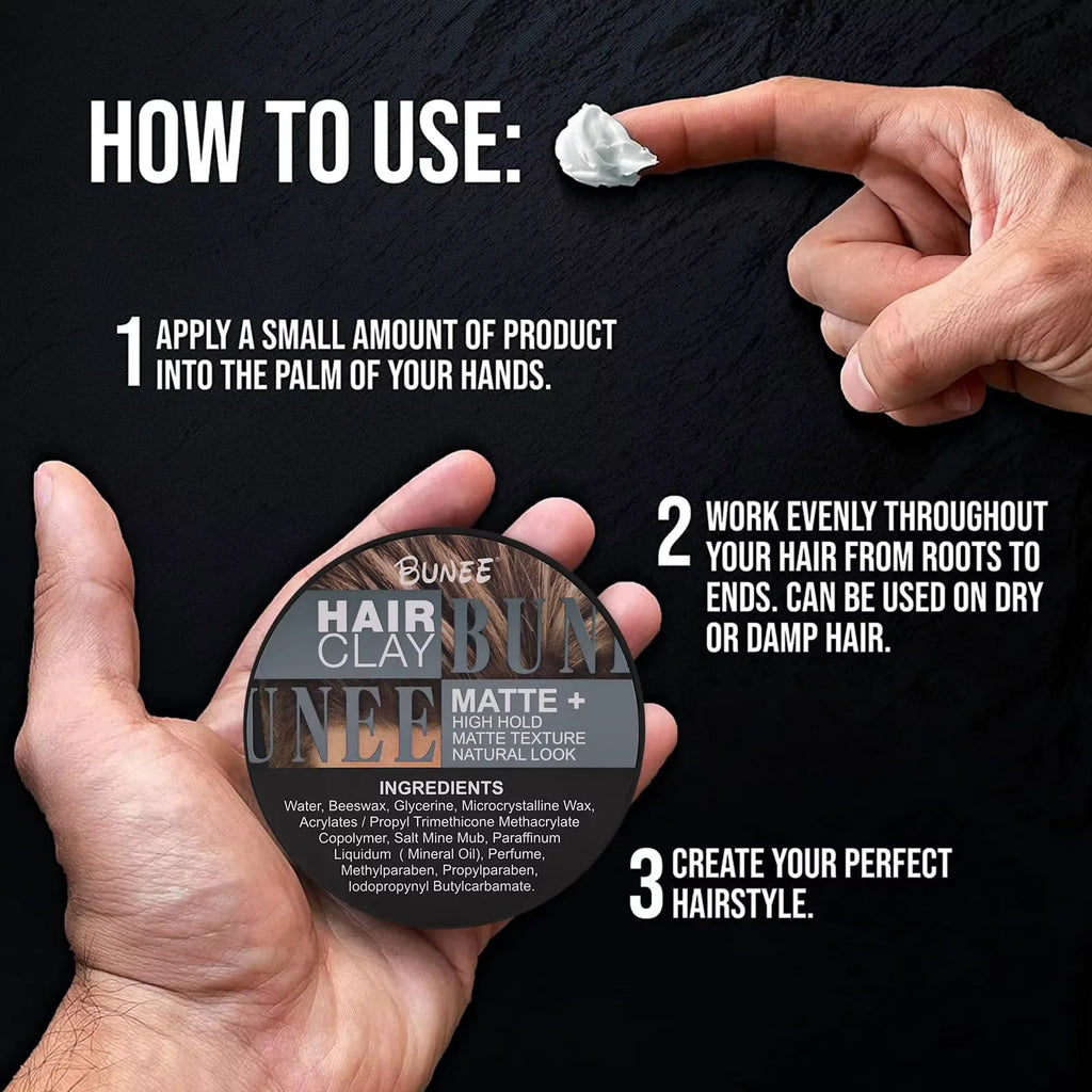 Hair Clay for Men - Matte Finish