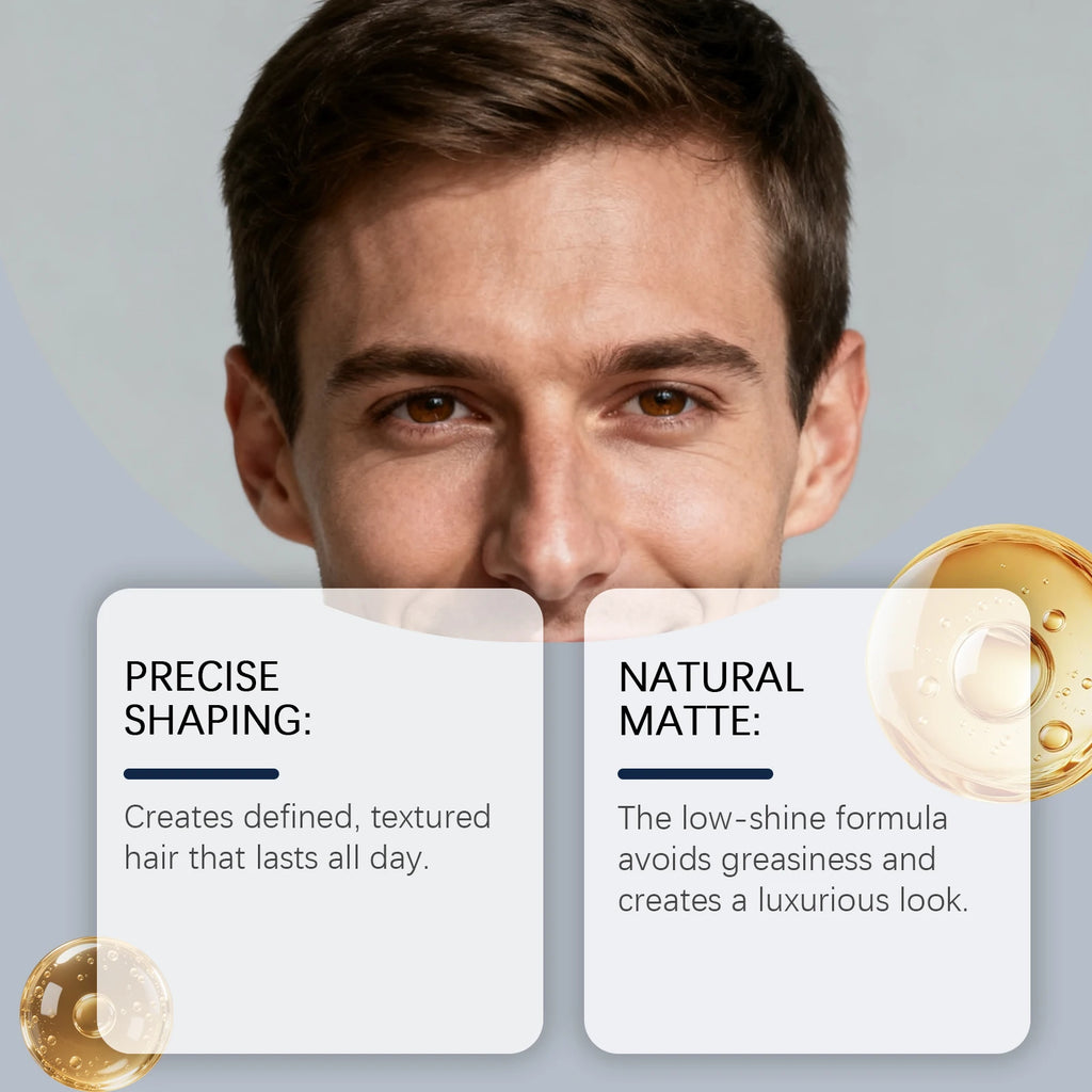 Hair Styling Pomade Mineral Oil White Beeswax Low Shine Strong Hold Non-Greasy Nourishing Smooth Frizz Control Matte Finish