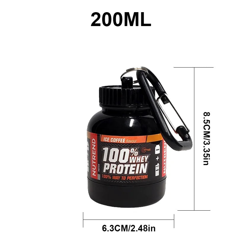 100/200ml Portable Protein Powder Supplement Container
