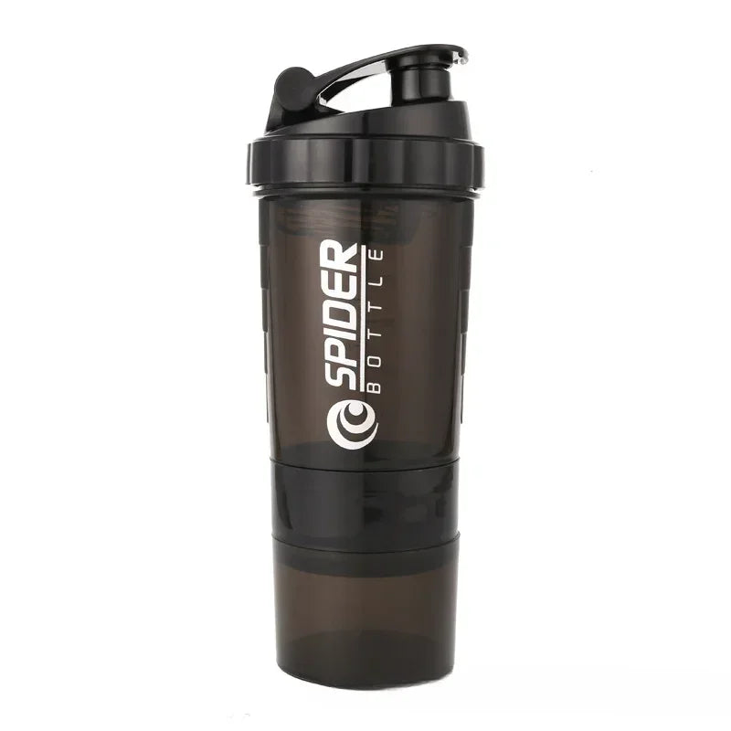 500ml Layered Protein Bottle Powder Shaker with Powder Storage Container