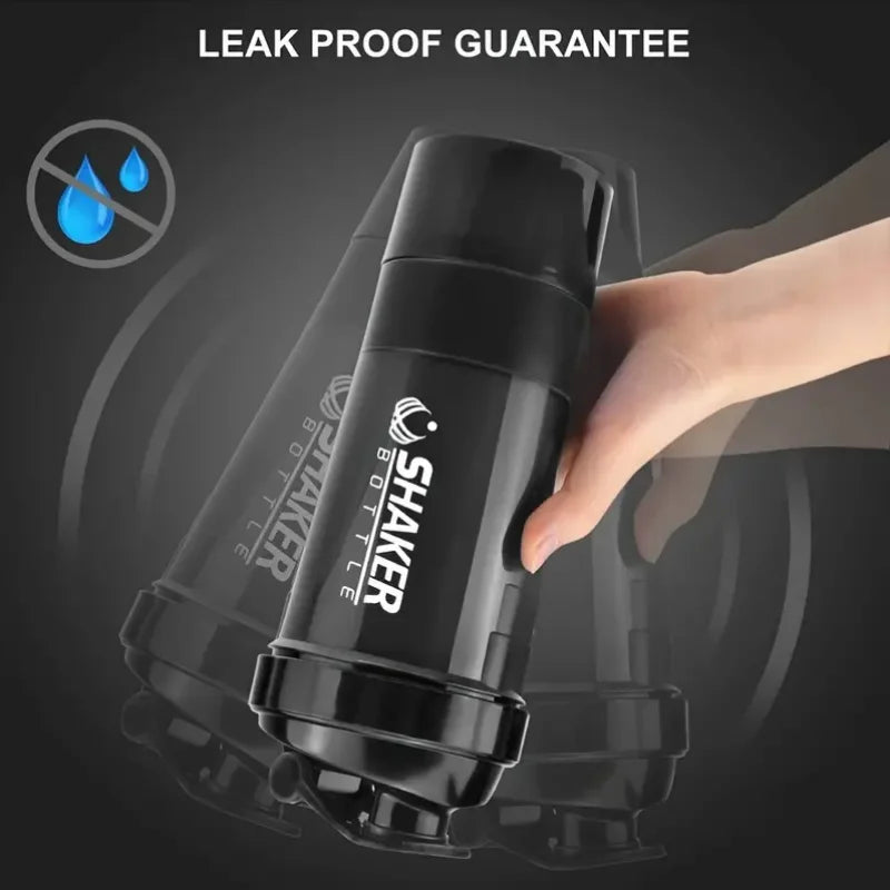 Power Shaker Bottle with added Supplement Containers included