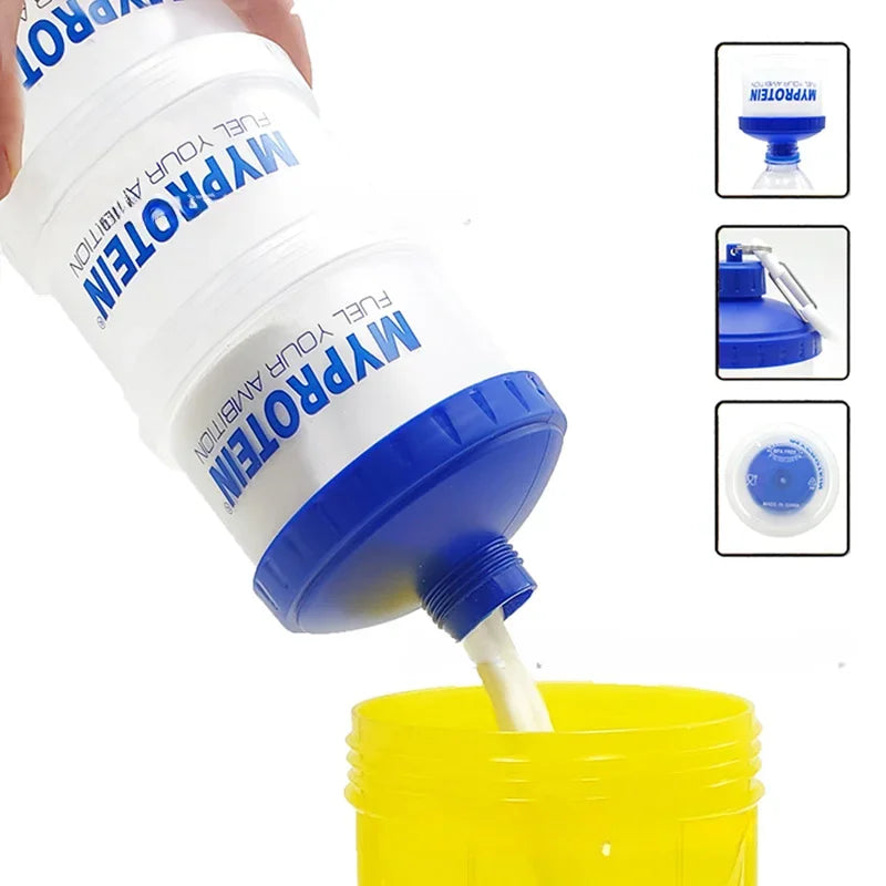 3 Layers -  Portable Protein Powder Holder with Funnel