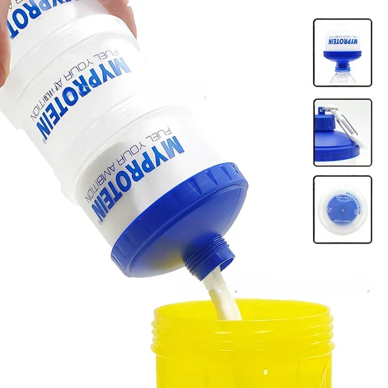 3 Layers -  Portable Protein Powder Holder with Funnel