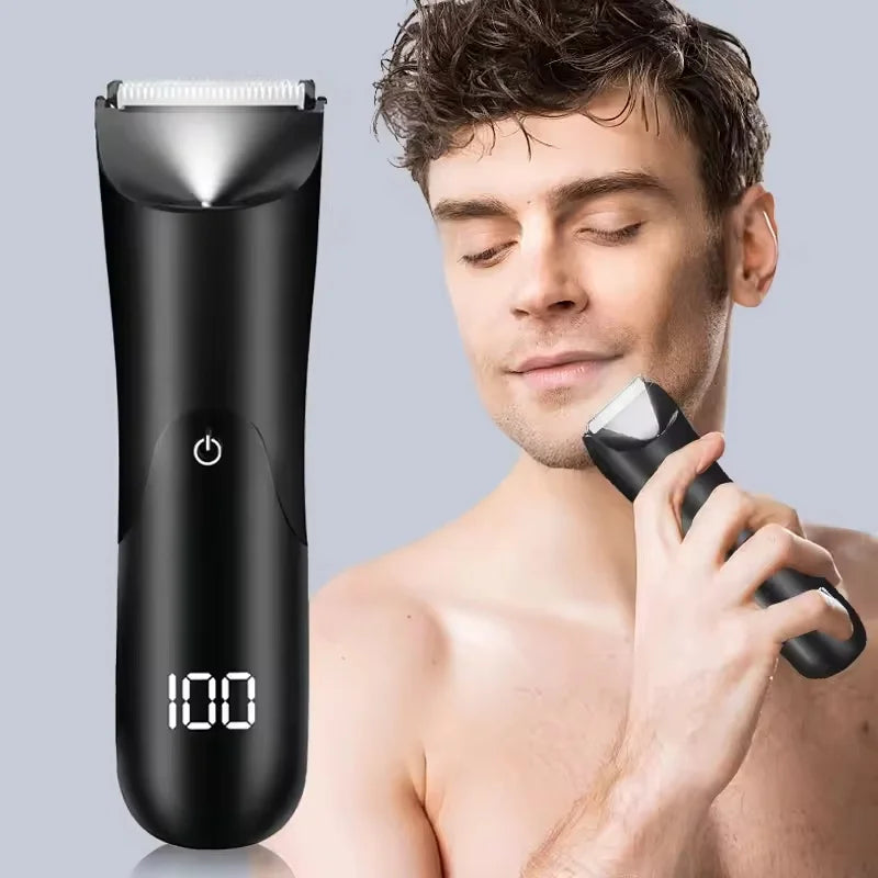 Men's Body Trimmer, Electric Razor, Pubic and Underarm Hair Private Hair Trimmer, Ceramic Blade Men's Grooming Kit