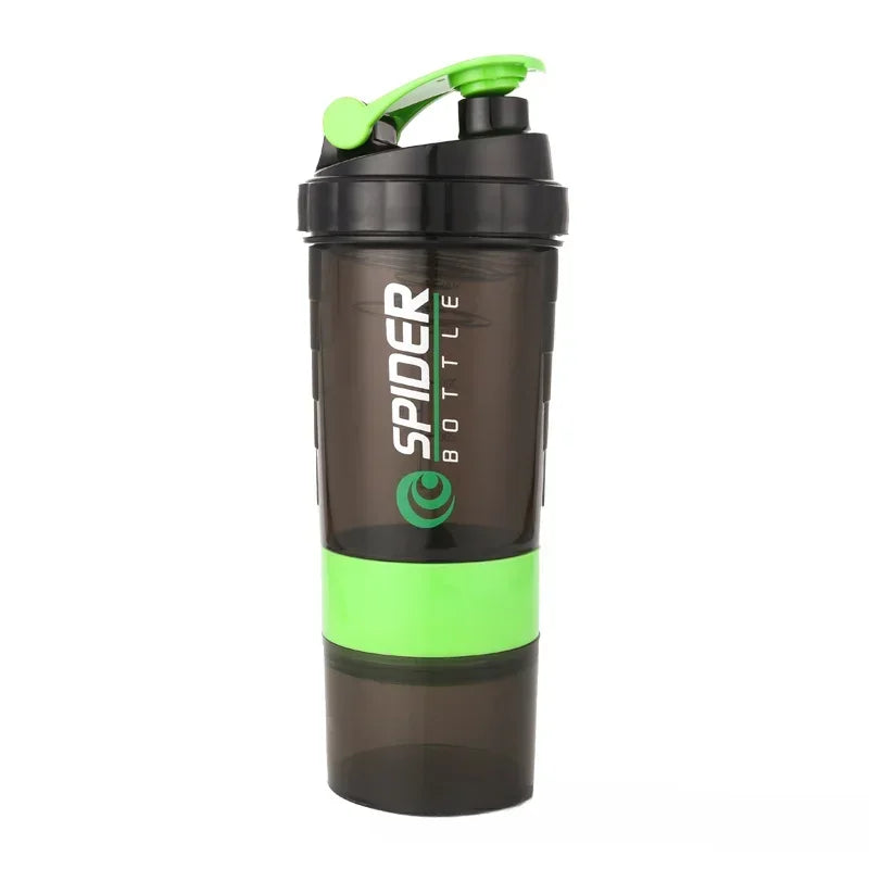 500ml Layered Protein Bottle Powder Shaker with Powder Storage Container
