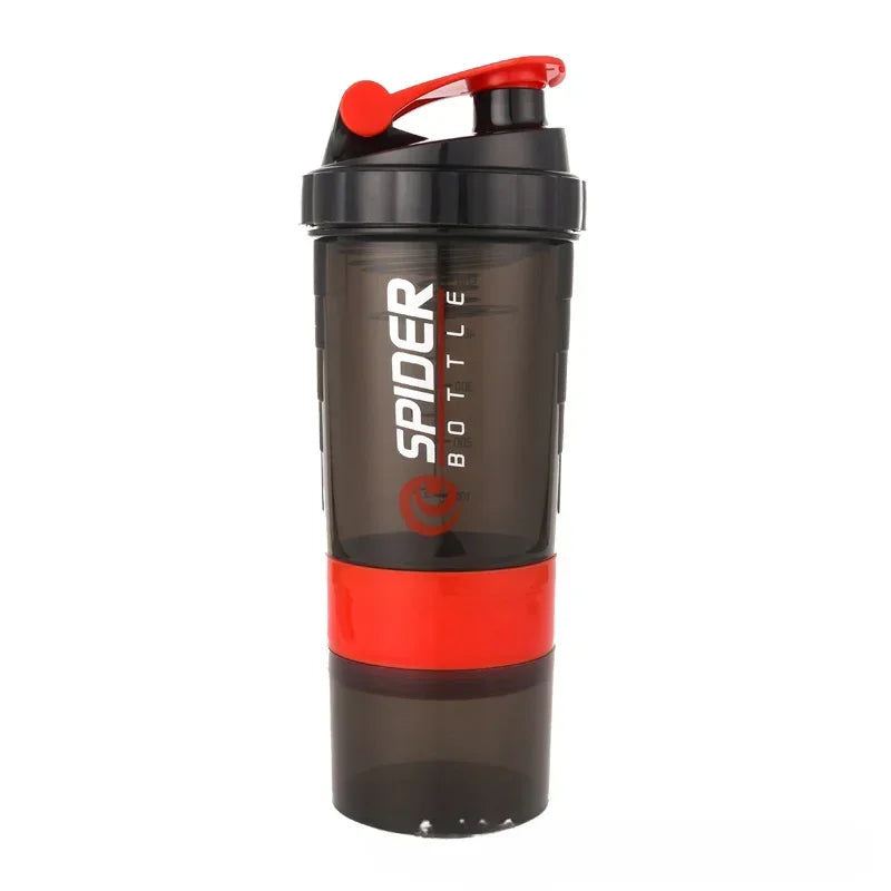 500ml Layered Protein Bottle Powder Shaker with Powder Storage Container