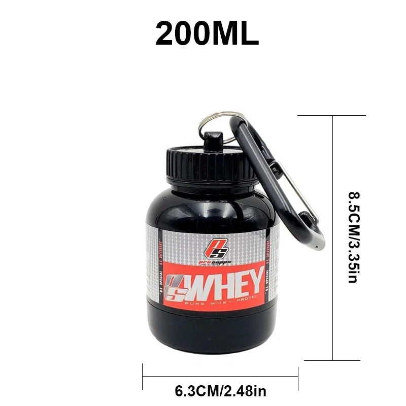 100/200ml Portable Protein Powder Supplement Container