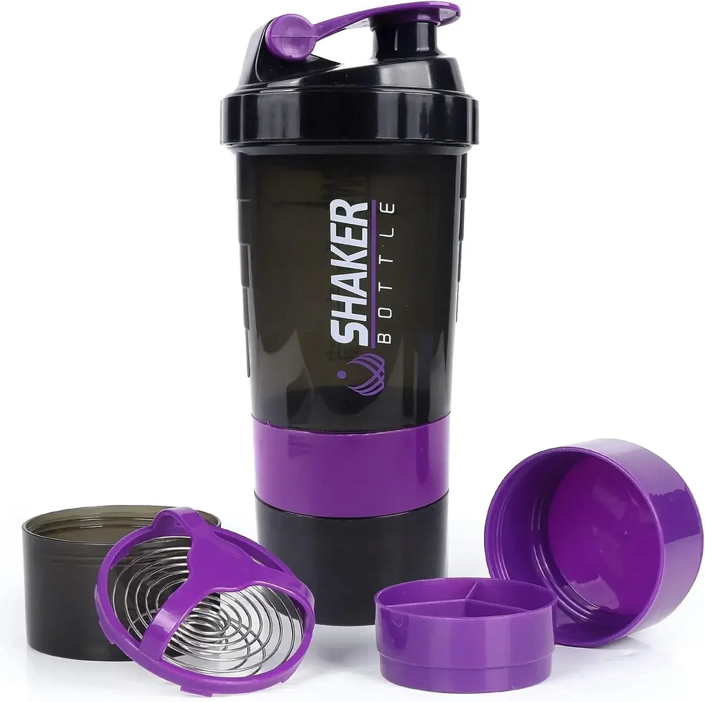 500ml Layered Protein Bottle Powder Shaker with Powder Storage Container