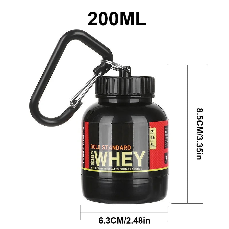 100/200ml Portable Protein Powder Supplement Container