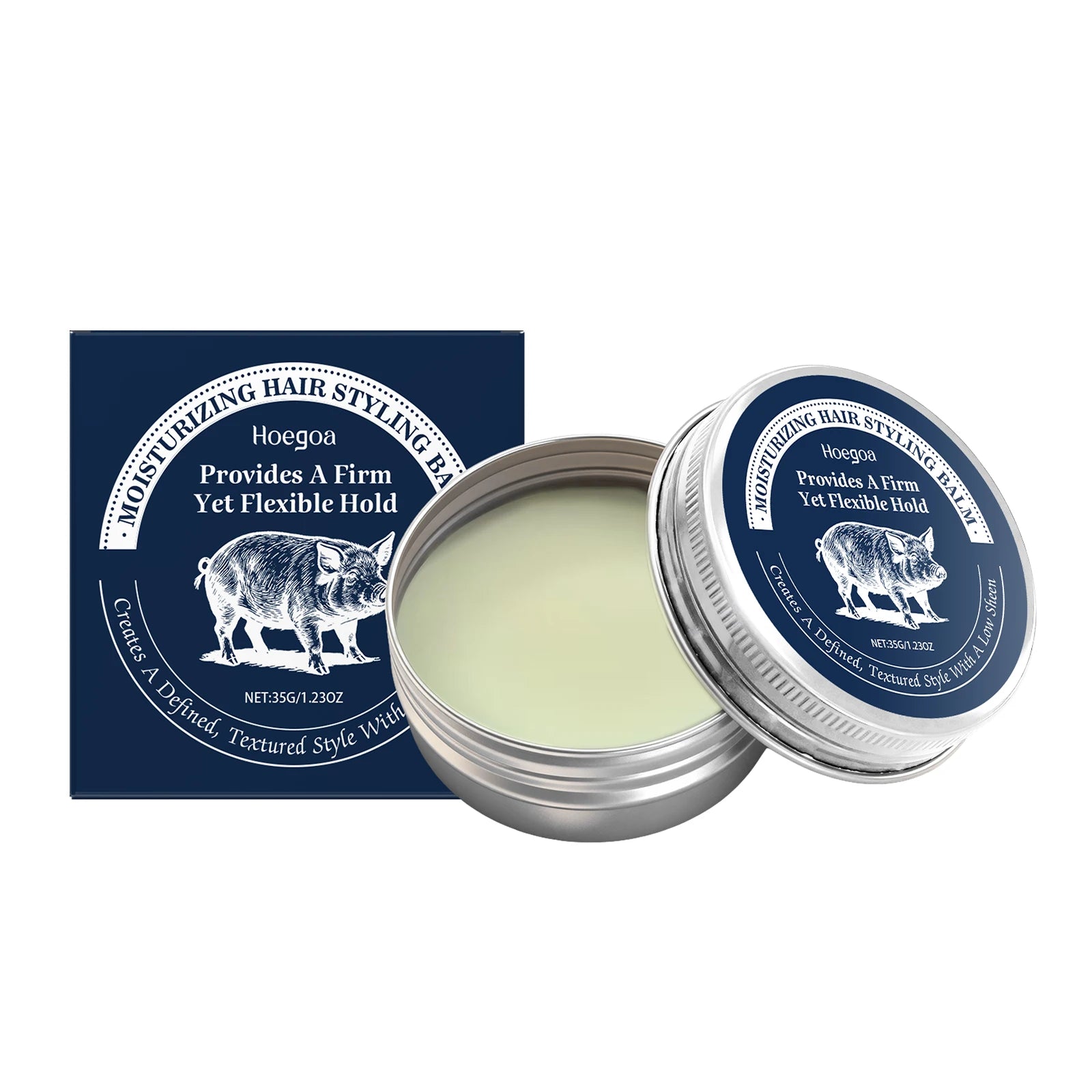 Hair Styling Pomade Mineral Oil White Beeswax Low Shine Strong Hold Non-Greasy Nourishing Smooth Frizz Control Matte Finish