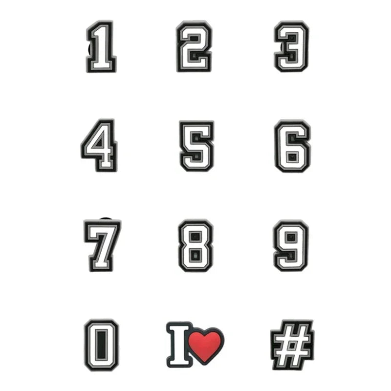 Team letters shoe charms for Crocs