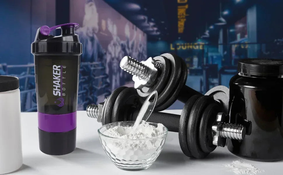 500ml Layered Protein Bottle Powder Shaker with Powder Storage Container