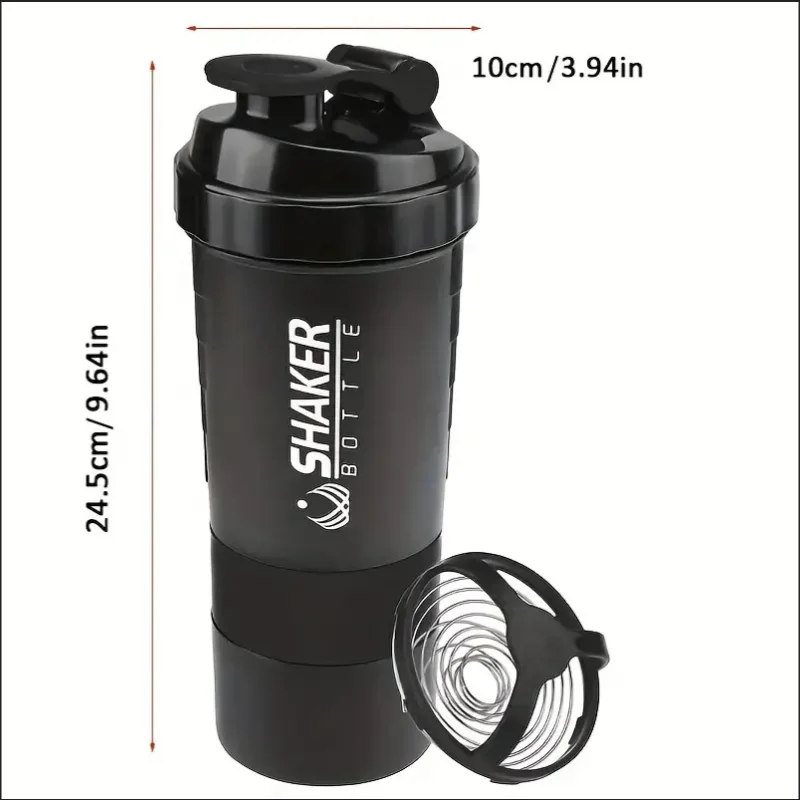 Power Shaker Bottle with added Supplement Containers included