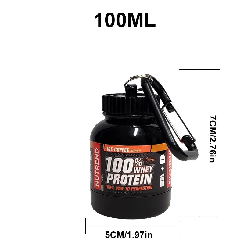 100/200ml Portable Protein Powder Supplement Container