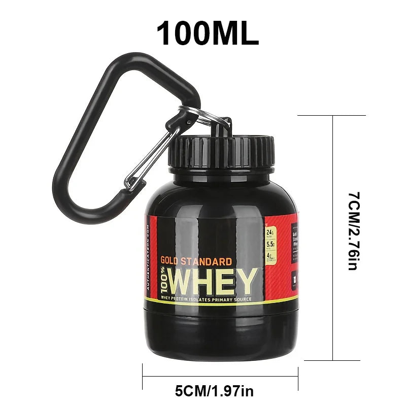 100/200ml Portable Protein Powder Supplement Container