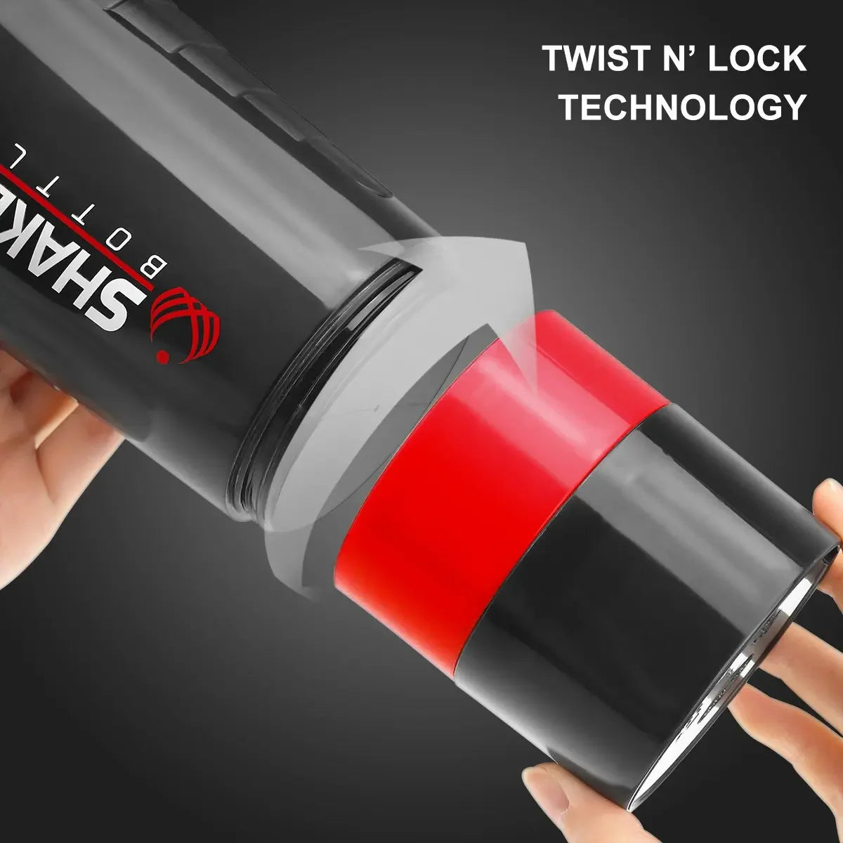 500ml Layered Protein Bottle Powder Shaker with Powder Storage Container