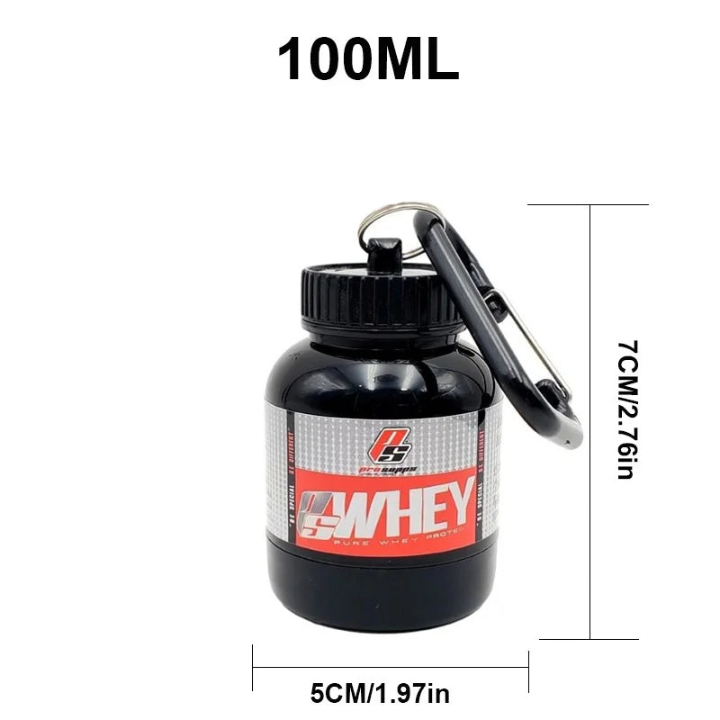 100/200ml Portable Protein Powder Supplement Container